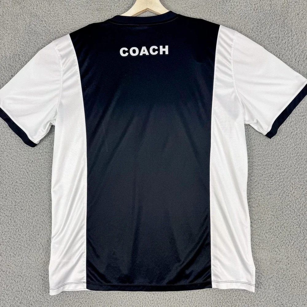 Nike Dri-FIT Shirt‎ Mens XL Black White Short Sleeve Soccer Coach 620879-010